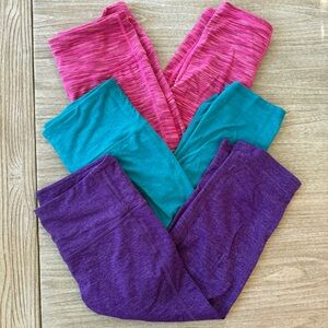 Athleta capri length leggings set of 3 workout exercise